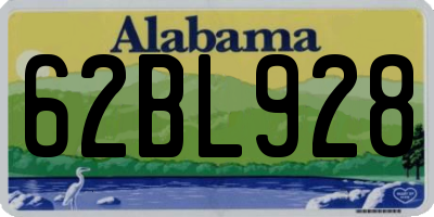 AL license plate 62BL928