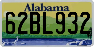 AL license plate 62BL932