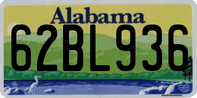 AL license plate 62BL936