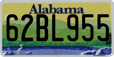 AL license plate 62BL955