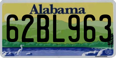 AL license plate 62BL963