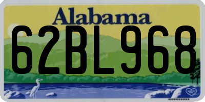 AL license plate 62BL968
