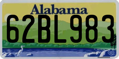 AL license plate 62BL983