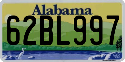 AL license plate 62BL997