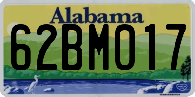 AL license plate 62BM017
