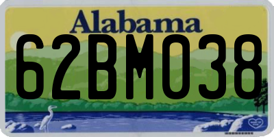 AL license plate 62BM038