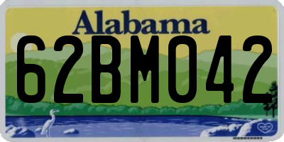 AL license plate 62BM042