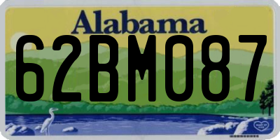 AL license plate 62BM087