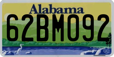 AL license plate 62BM092