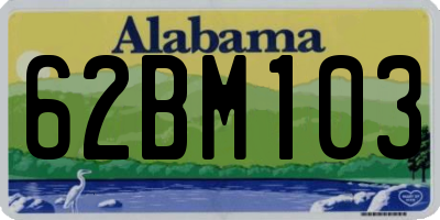 AL license plate 62BM103