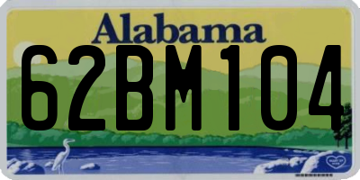 AL license plate 62BM104