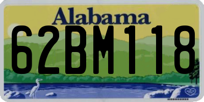 AL license plate 62BM118