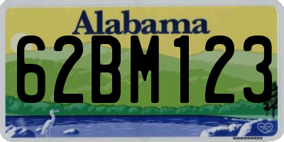 AL license plate 62BM123