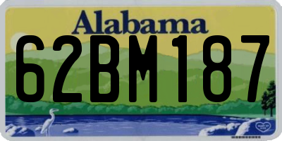 AL license plate 62BM187