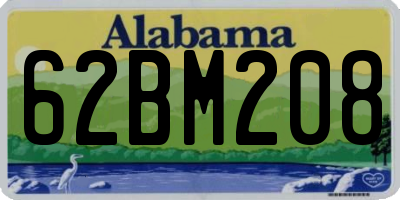 AL license plate 62BM208