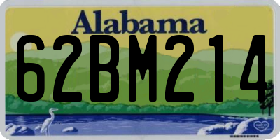 AL license plate 62BM214