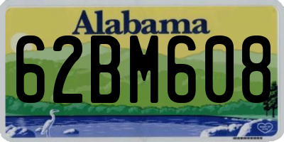 AL license plate 62BM608