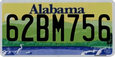 AL license plate 62BM756
