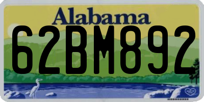 AL license plate 62BM892