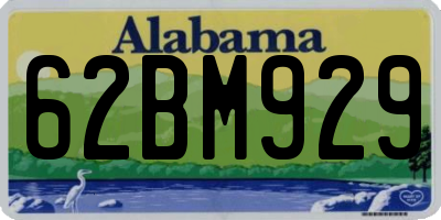 AL license plate 62BM929
