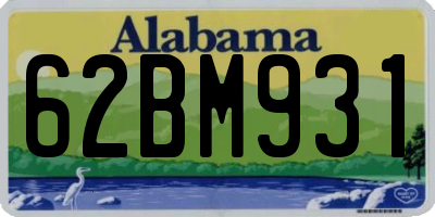 AL license plate 62BM931