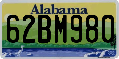 AL license plate 62BM980