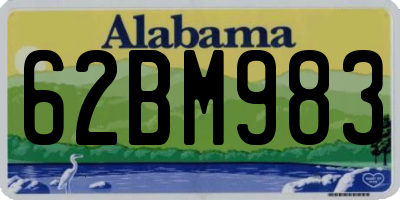 AL license plate 62BM983