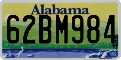 AL license plate 62BM984
