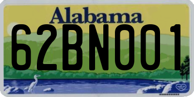 AL license plate 62BN001