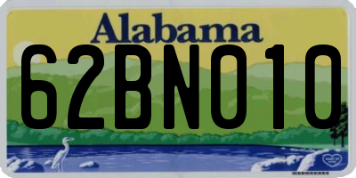 AL license plate 62BN010