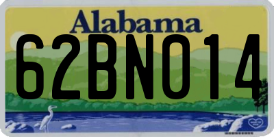 AL license plate 62BN014