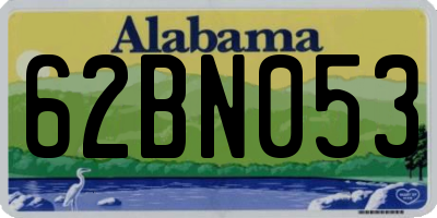 AL license plate 62BN053