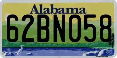 AL license plate 62BN058