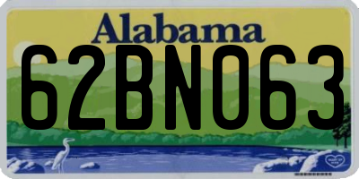 AL license plate 62BN063