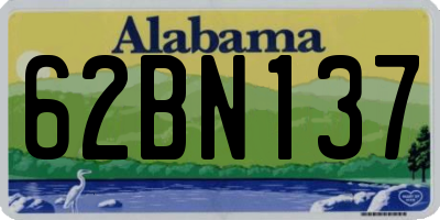 AL license plate 62BN137