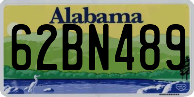 AL license plate 62BN489