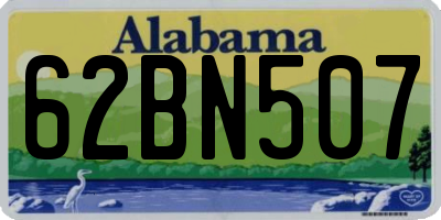 AL license plate 62BN507