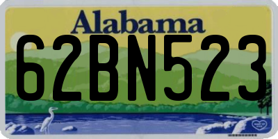 AL license plate 62BN523