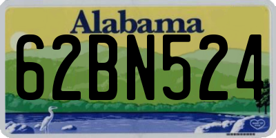 AL license plate 62BN524