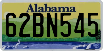 AL license plate 62BN545
