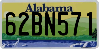 AL license plate 62BN571