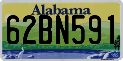AL license plate 62BN591