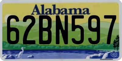 AL license plate 62BN597