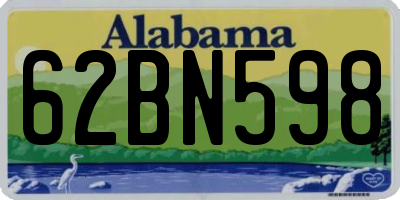 AL license plate 62BN598
