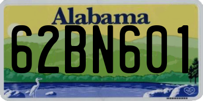 AL license plate 62BN601