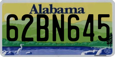 AL license plate 62BN645