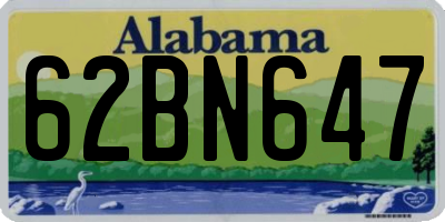 AL license plate 62BN647
