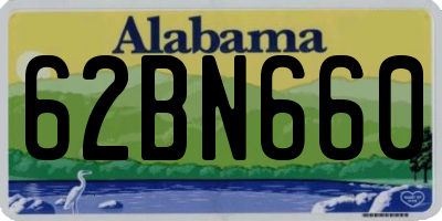 AL license plate 62BN660