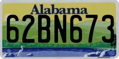 AL license plate 62BN673