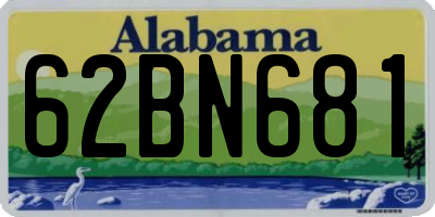 AL license plate 62BN681